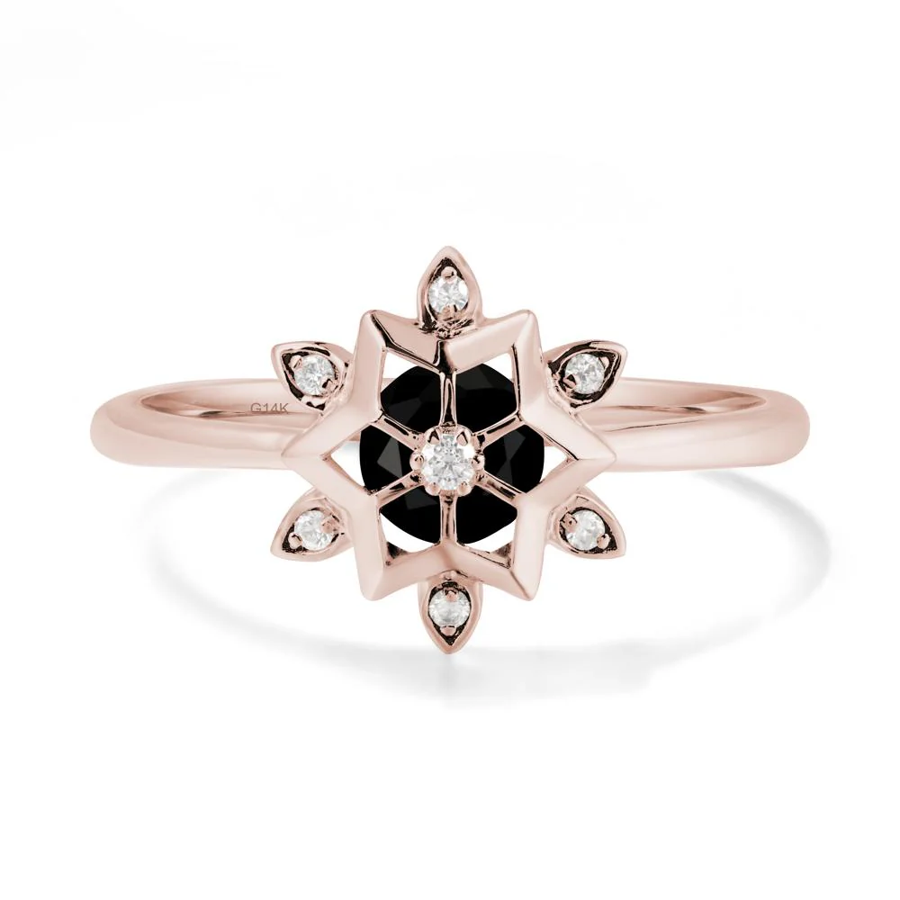 Snowflake Black Spinel Ring - Image 2