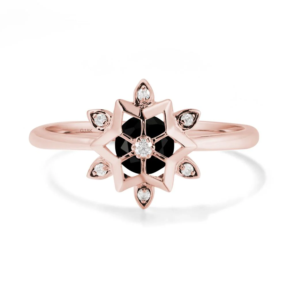 Snowflake Black Spinel Ring - Image 5