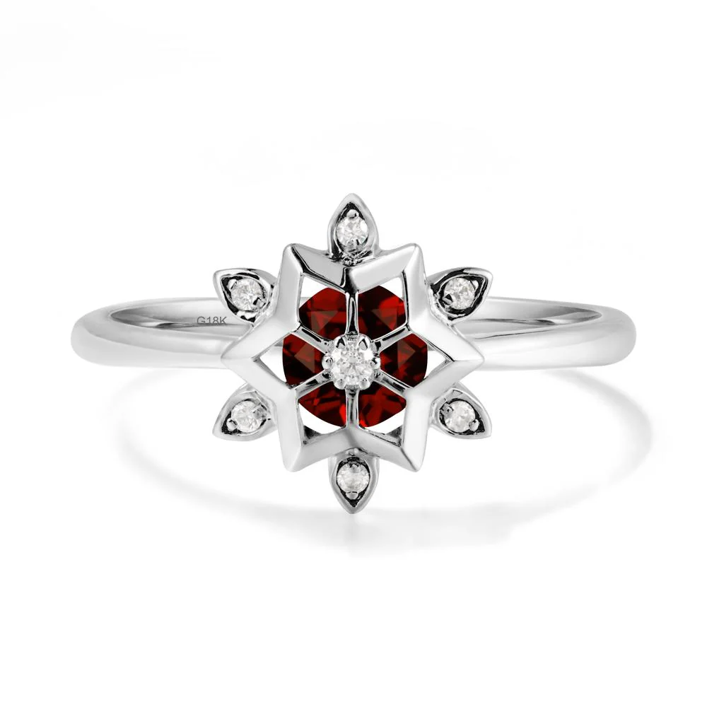 Snowflake Garnet Ring - Image 5