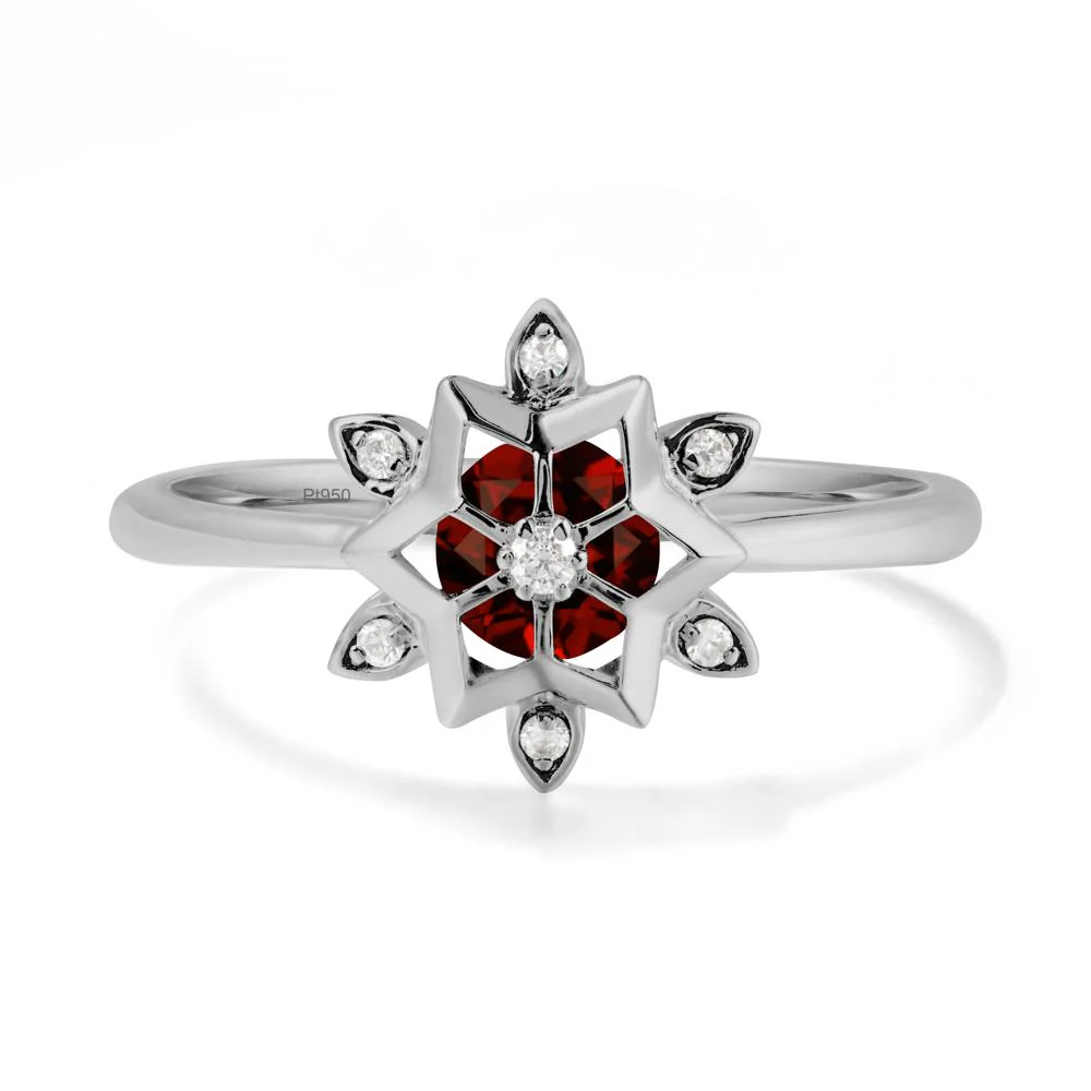 Snowflake Garnet Ring - Image 8