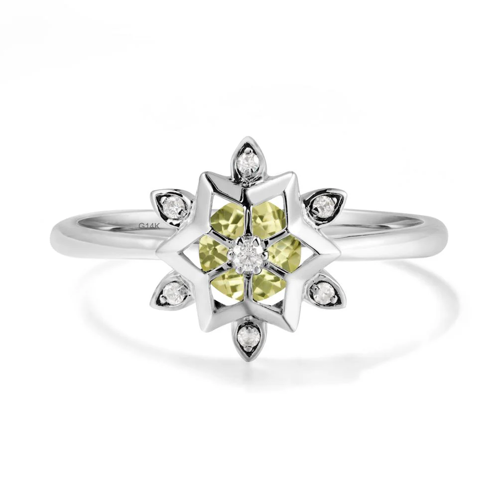 Snowflake Lemon Quartz Ring - Image 3