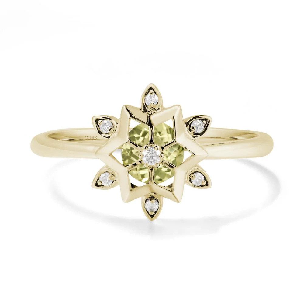 Snowflake Lemon Quartz Ring - Image 4