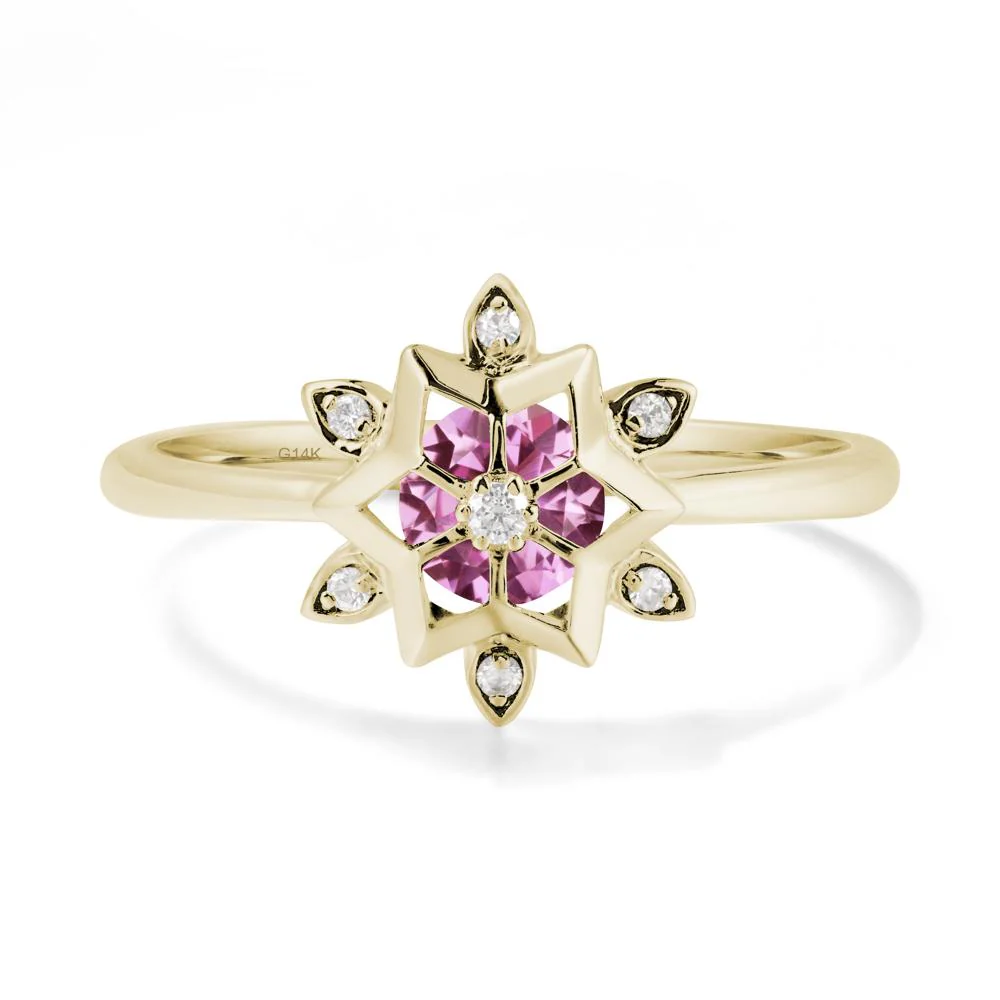 Snowflake Pink Sapphire Ring - Image 3
