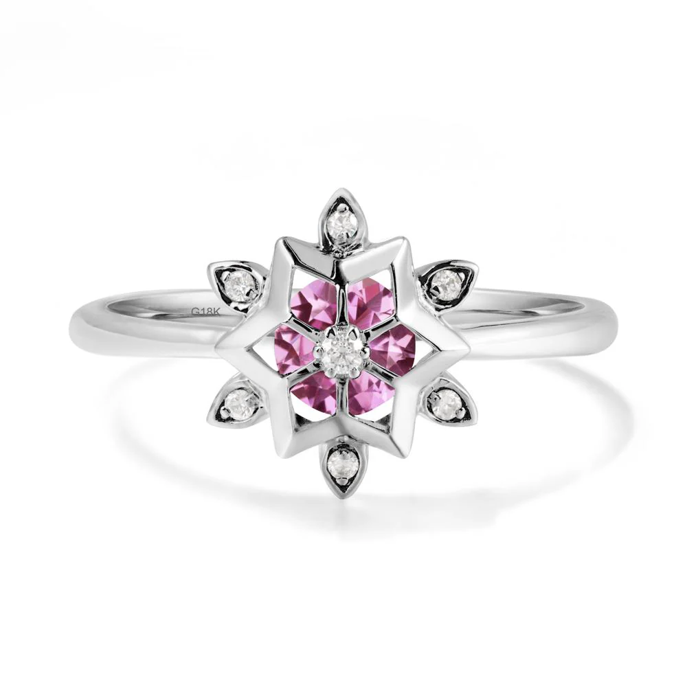 Snowflake Pink Sapphire Ring - Image 5