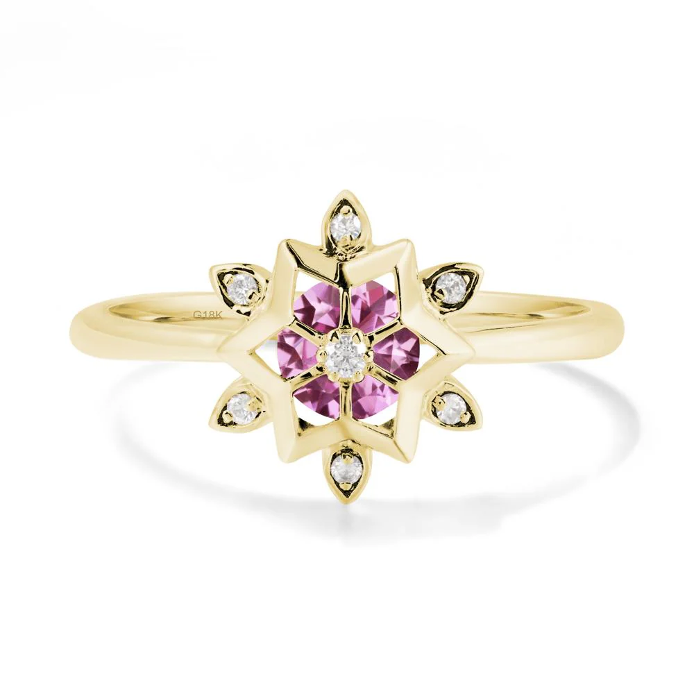 Snowflake Pink Sapphire Ring - Image 6