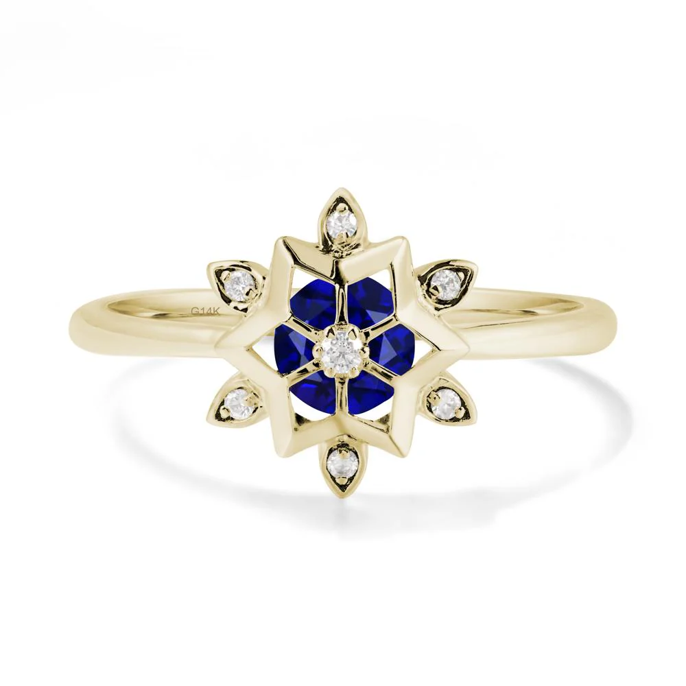Snowflake Sapphire Ring