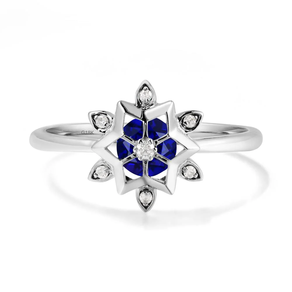 Snowflake Sapphire Ring - Image 5