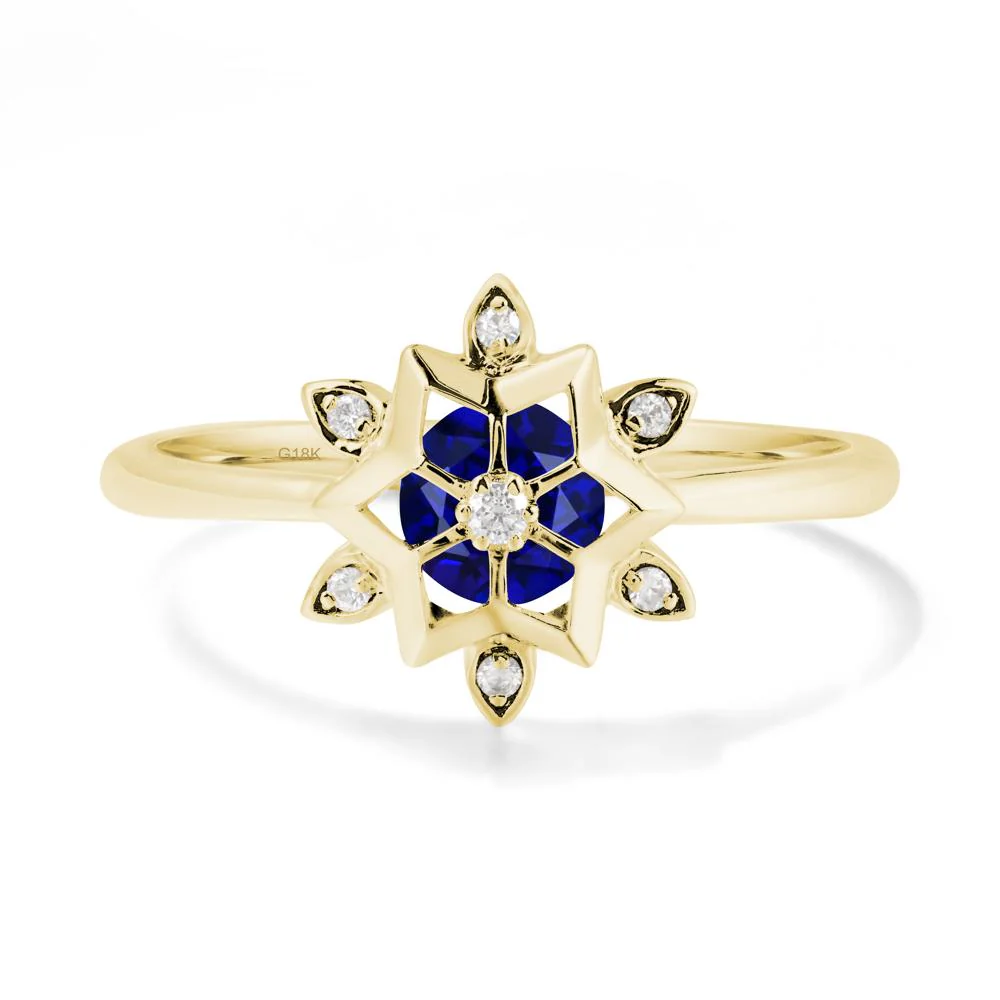Snowflake Sapphire Ring - Image 6
