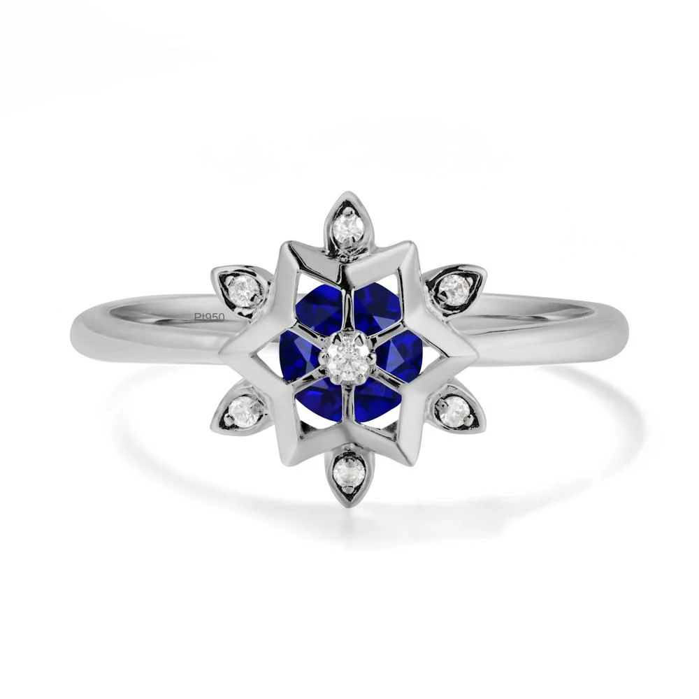 Snowflake Sapphire Ring - Image 8