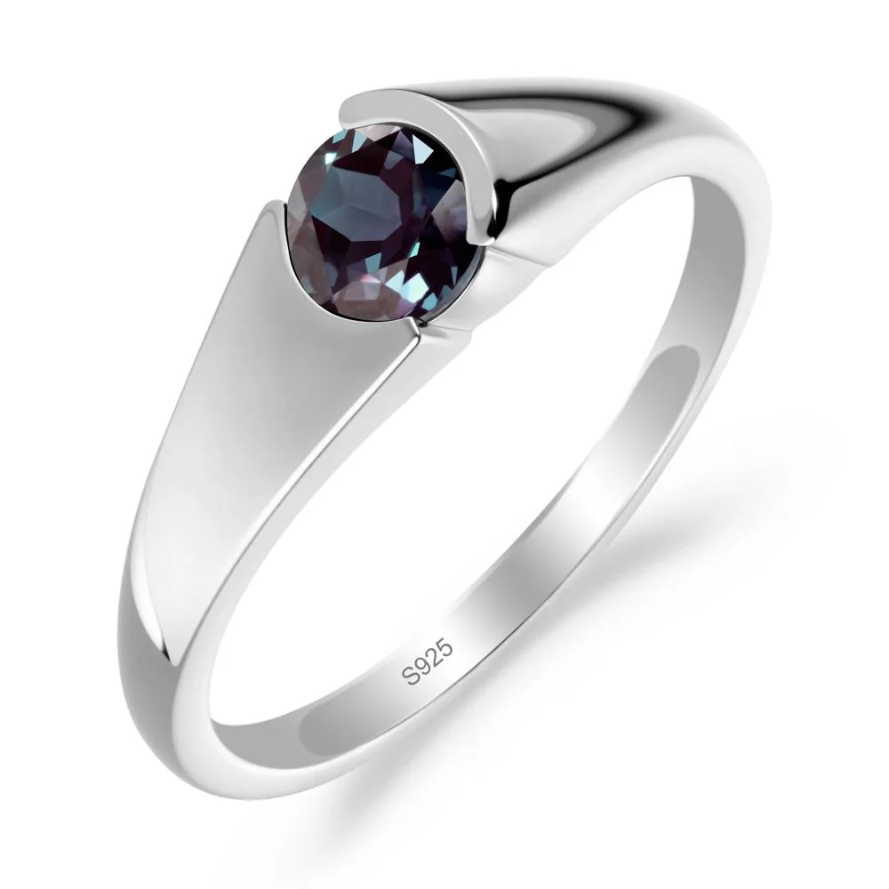 Solitaire Alexandrite Promise Ring - Image 3