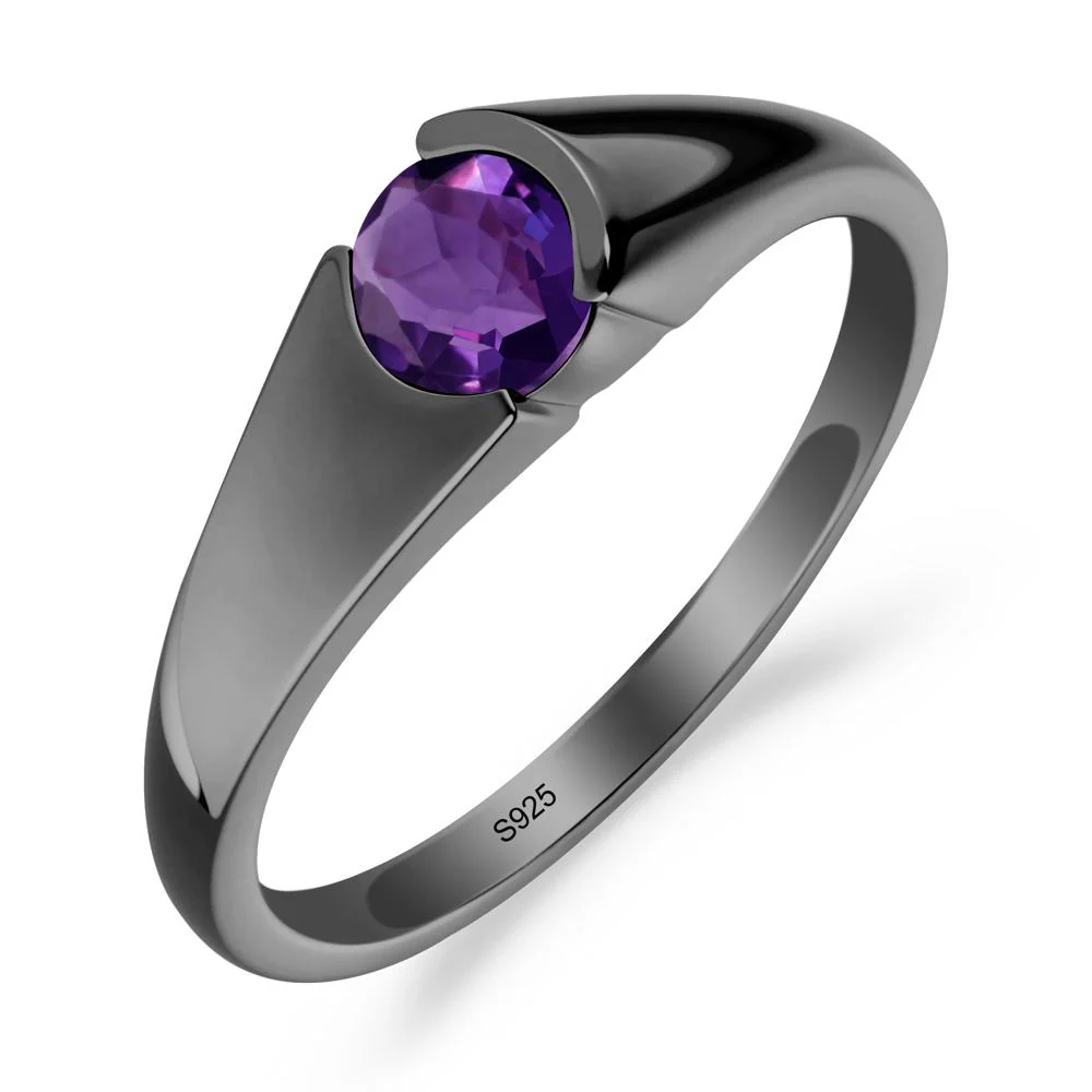 Solitaire Amethyst Promise Ring