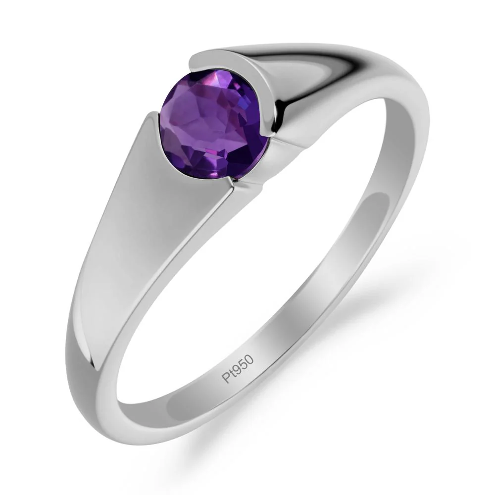 Solitaire Amethyst Promise Ring - Image 8