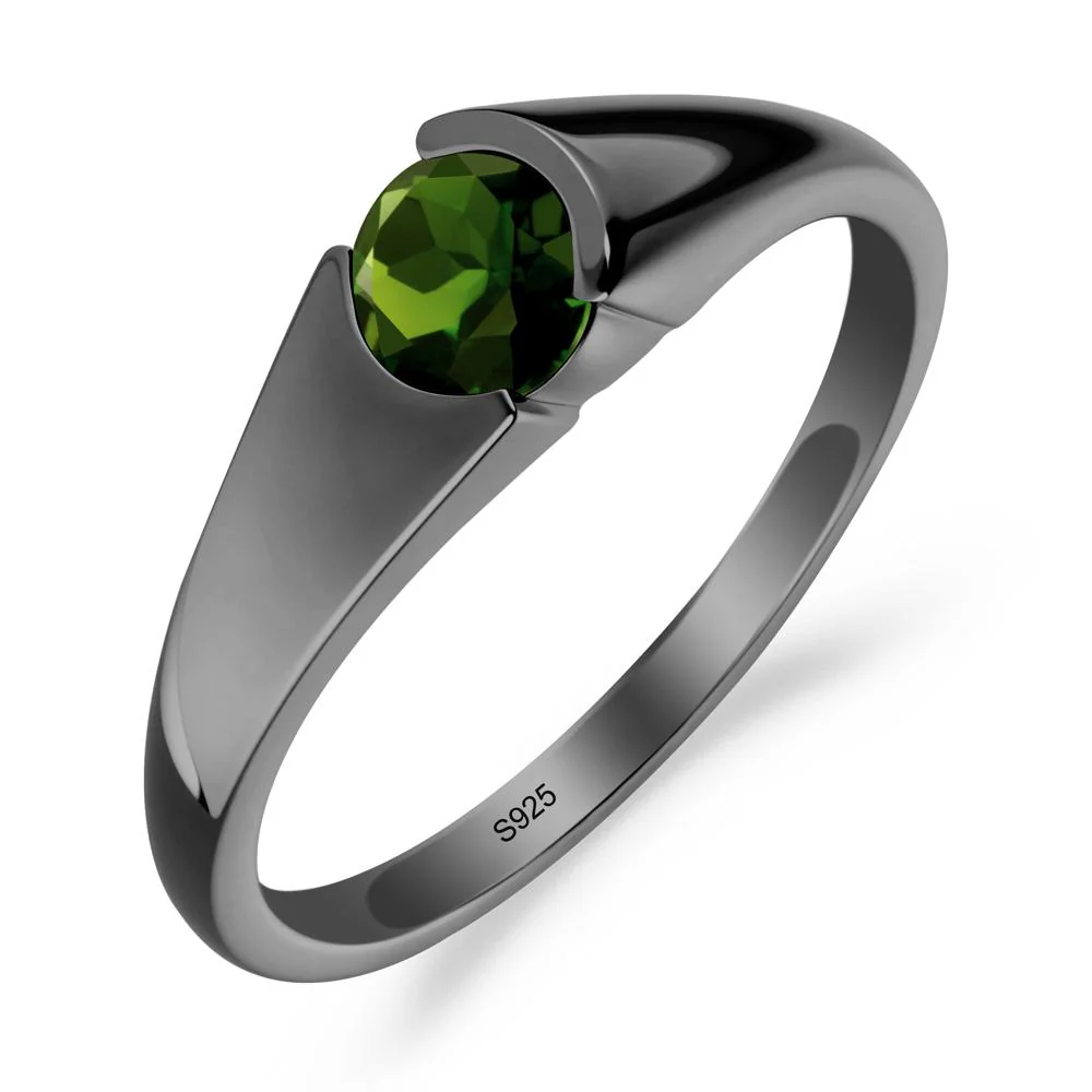 Solitaire Diopside Promise Ring - Image 2