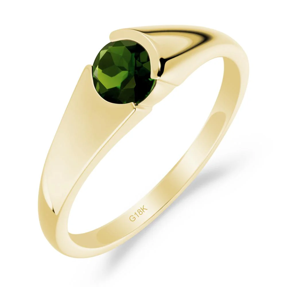 Solitaire Diopside Promise Ring - Image 4