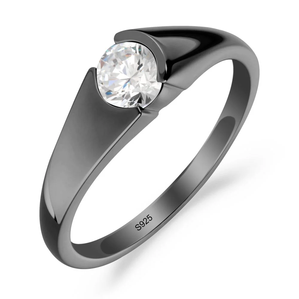 Solitaire Moissanite Promise Ring - Image 2
