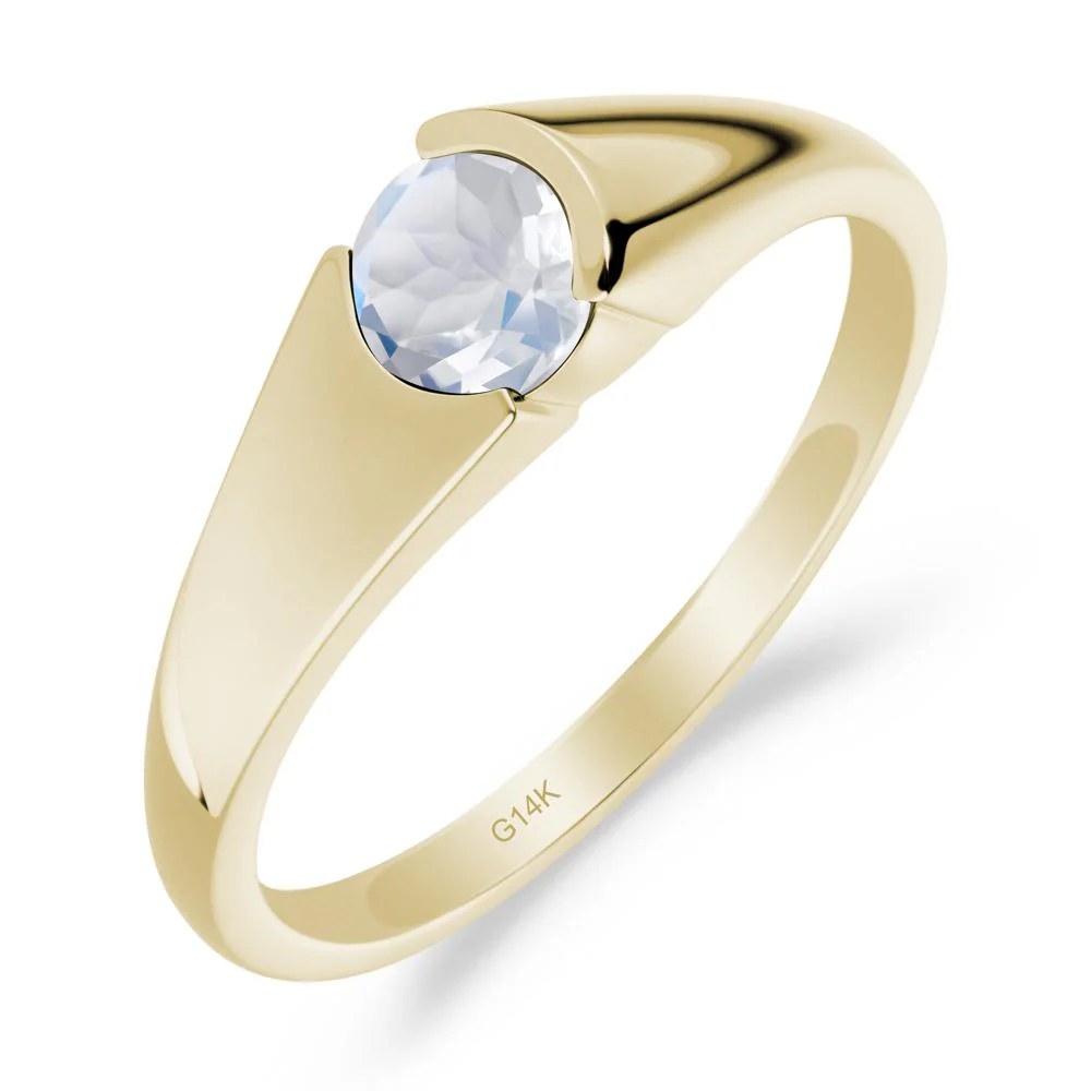 Solitaire Moonstone Promise Ring