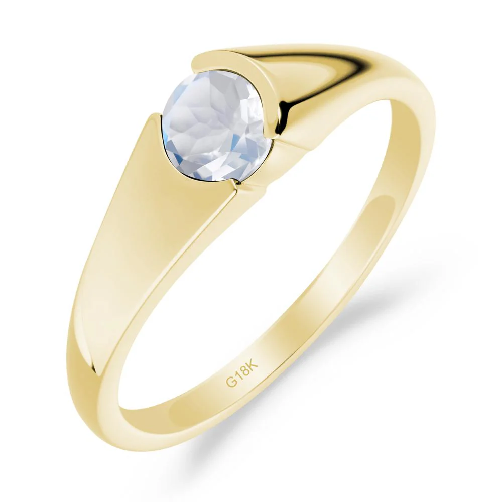 Solitaire Moonstone Promise Ring - Image 8