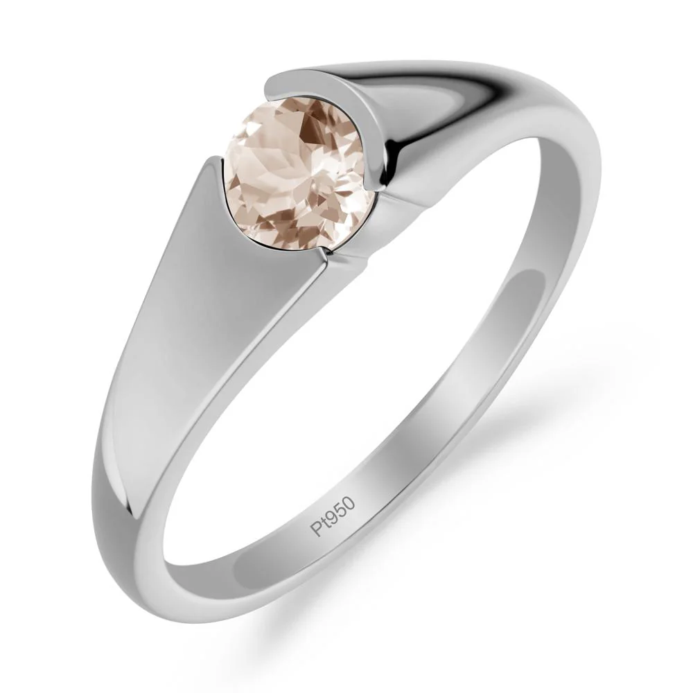 Solitaire Morganite Promise Ring