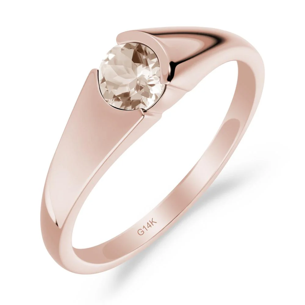 Solitaire Morganite Promise Ring - Image 3