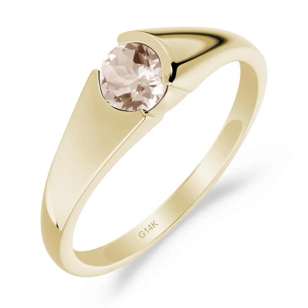 Solitaire Morganite Promise Ring - Image 4