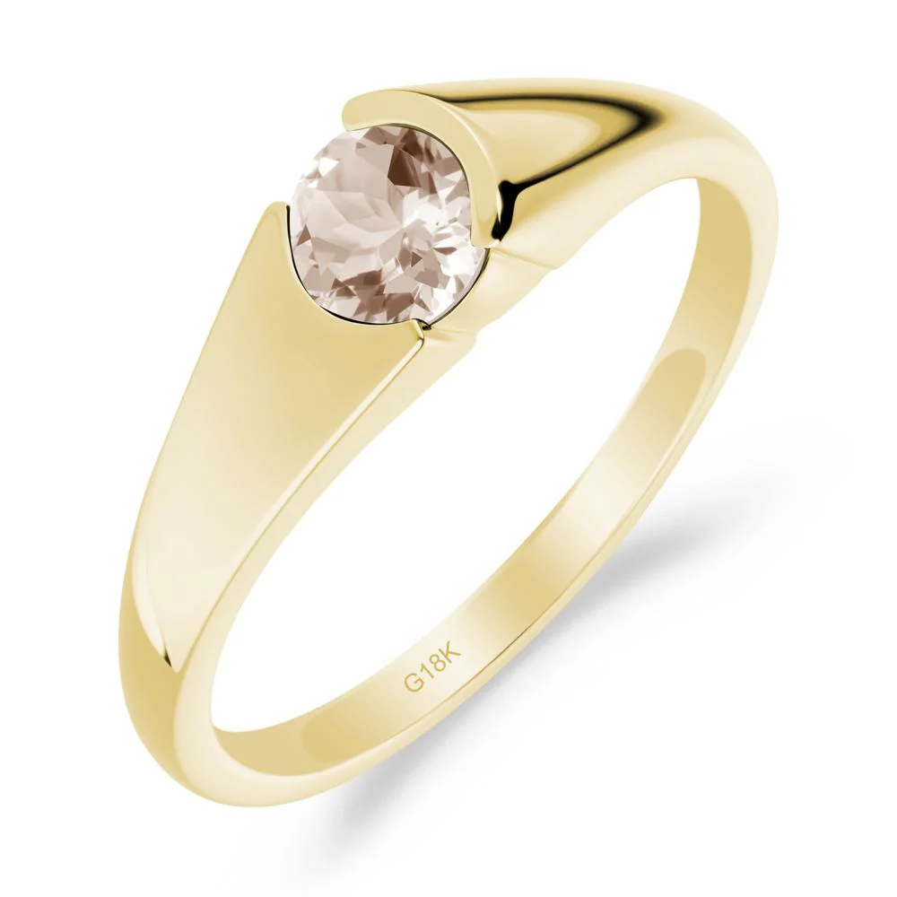 Solitaire Morganite Promise Ring - Image 6