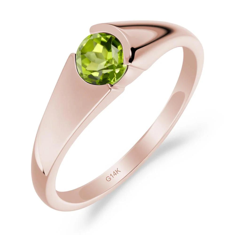 Solitaire Peridot Promise Ring - Image 7