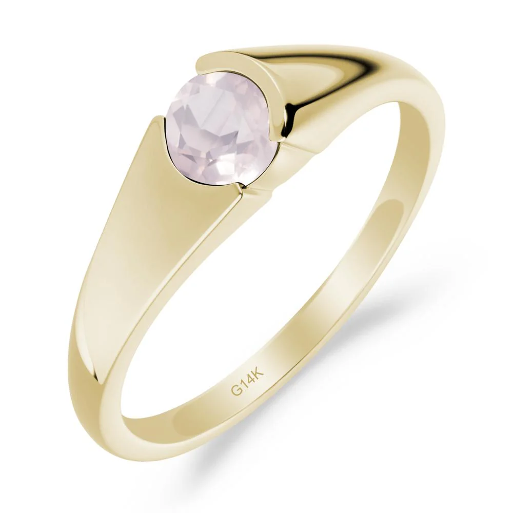 Solitaire Rose Quartz Promise Ring - Image 6