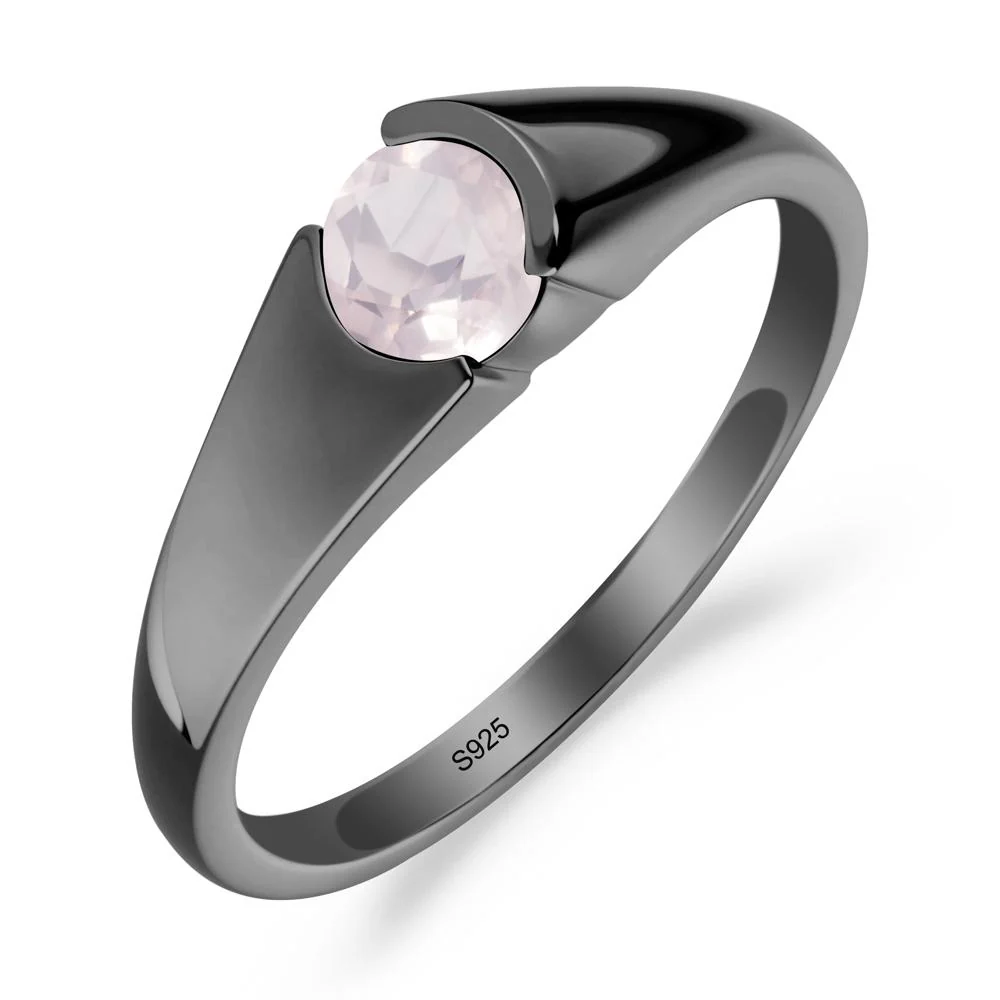 Solitaire Rose Quartz Promise Ring - Image 8