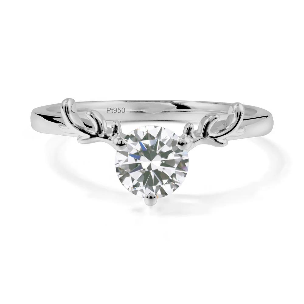 Solitaire Round Cubic Zirconia Ring