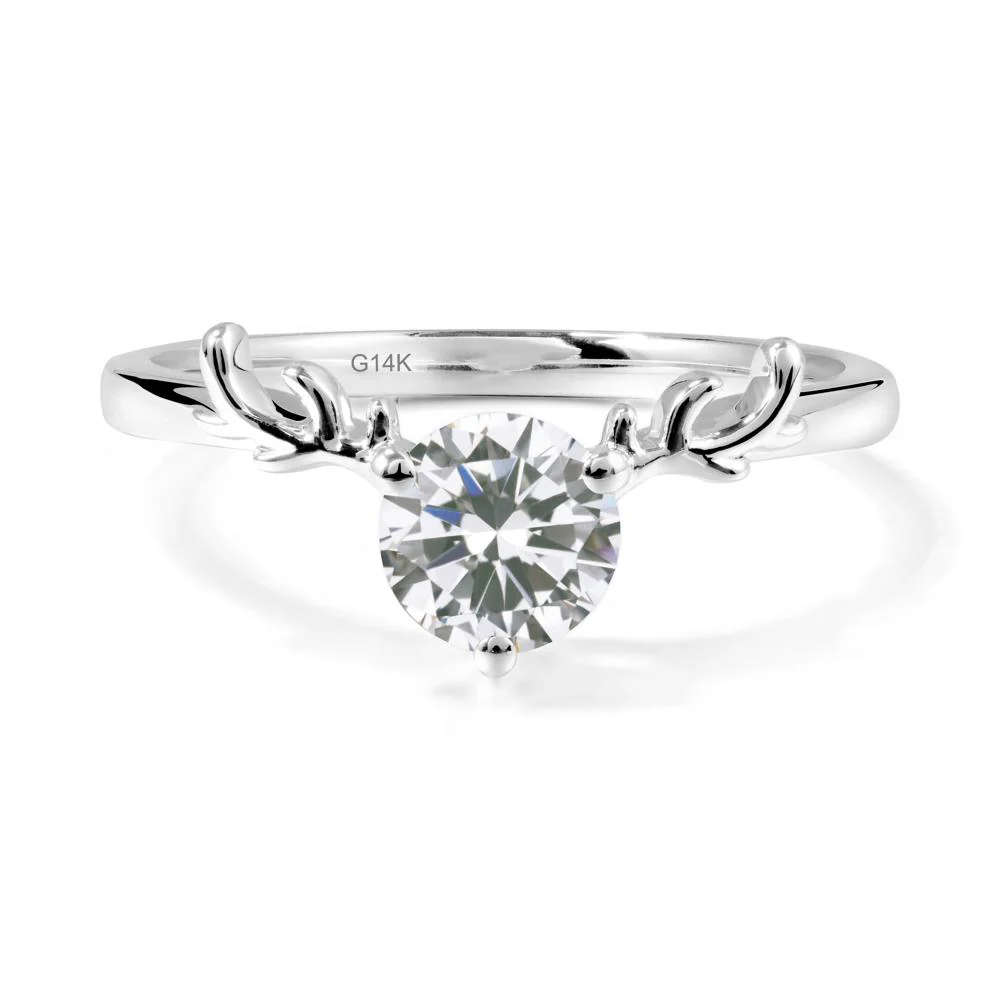 Solitaire Round Cubic Zirconia Ring - Image 3
