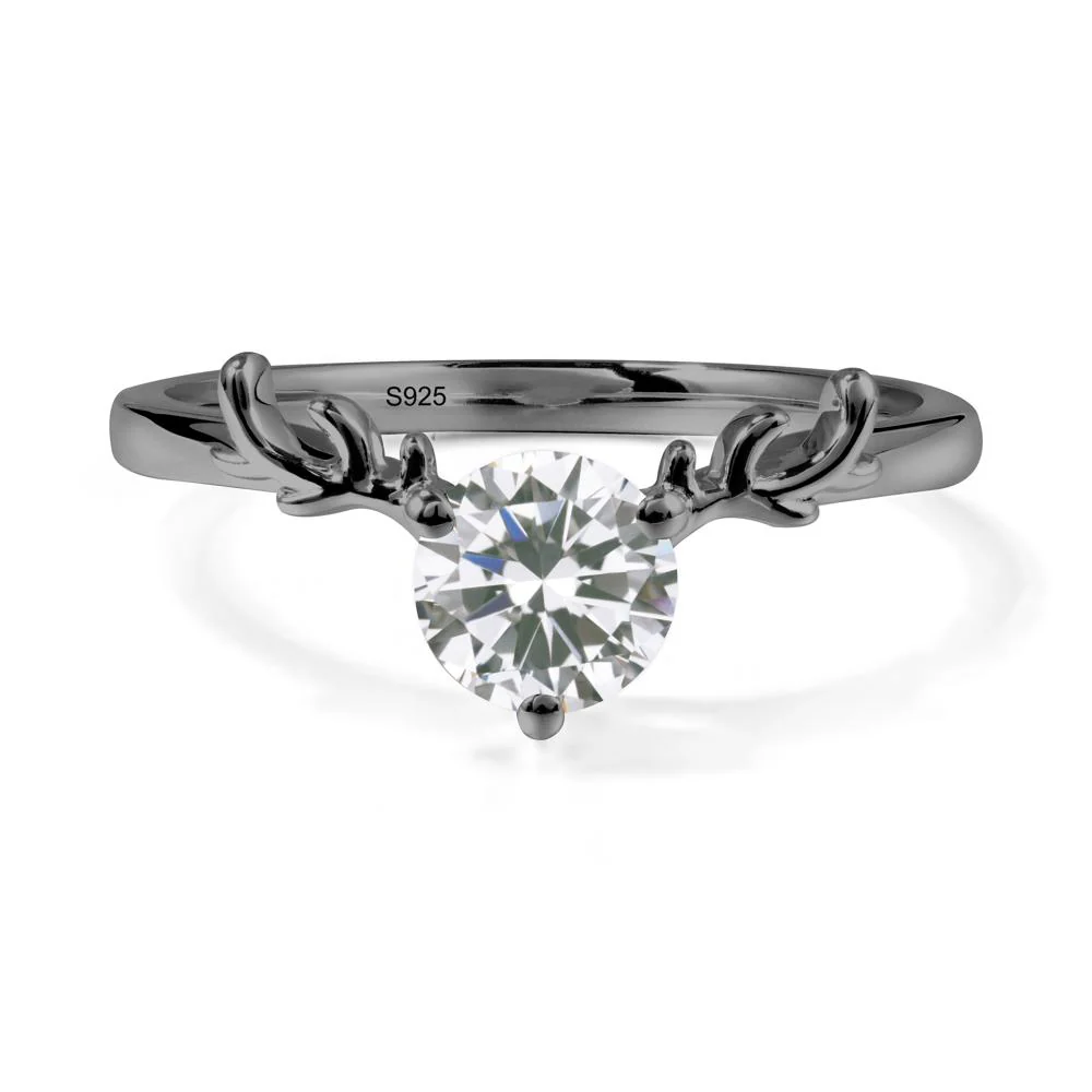 Solitaire Round Cubic Zirconia Ring - Image 8