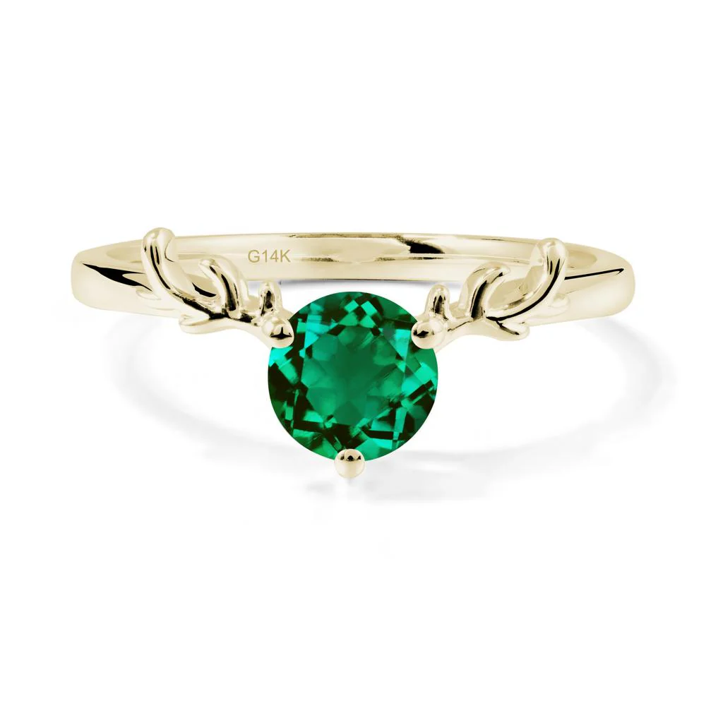 Round Emerald Reindeer Ring - Image 4