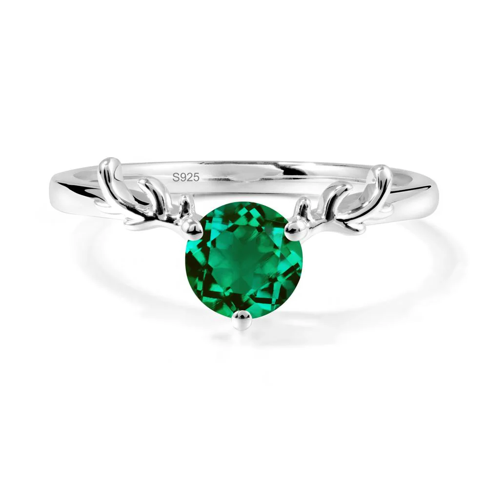 Round Emerald Reindeer Ring - Image 9