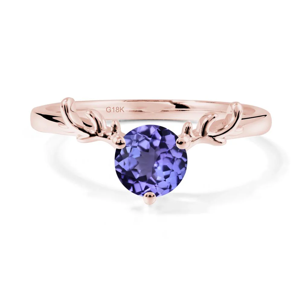 Solitaire Round Tanzanite Ring - Image 4