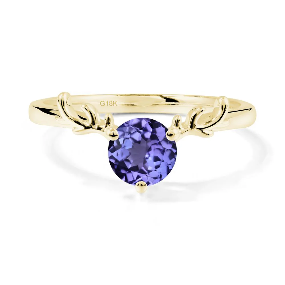 Solitaire Round Tanzanite Ring - Image 6