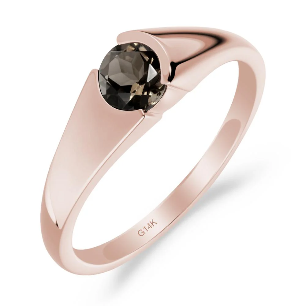 Solitaire Smoky Quartz Promise Ring - Image 9