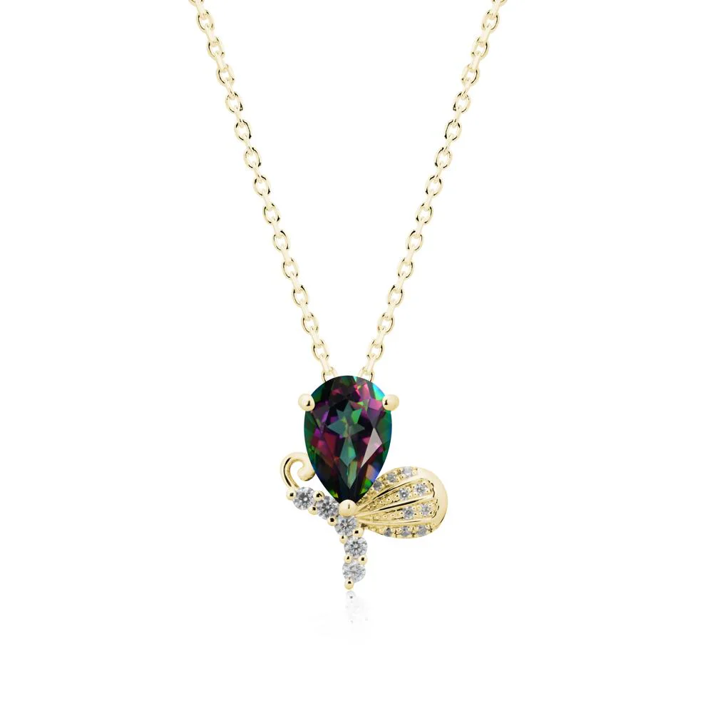 Sparkling Wing Mystic Topaz Butterfly Necklace - Image 6