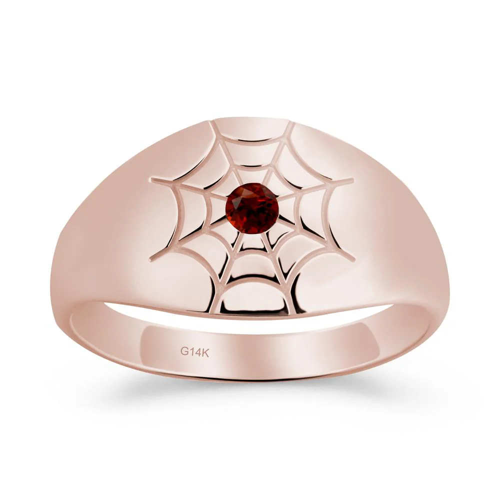 Spider Wed Inspired Garnet Ring - Image 5