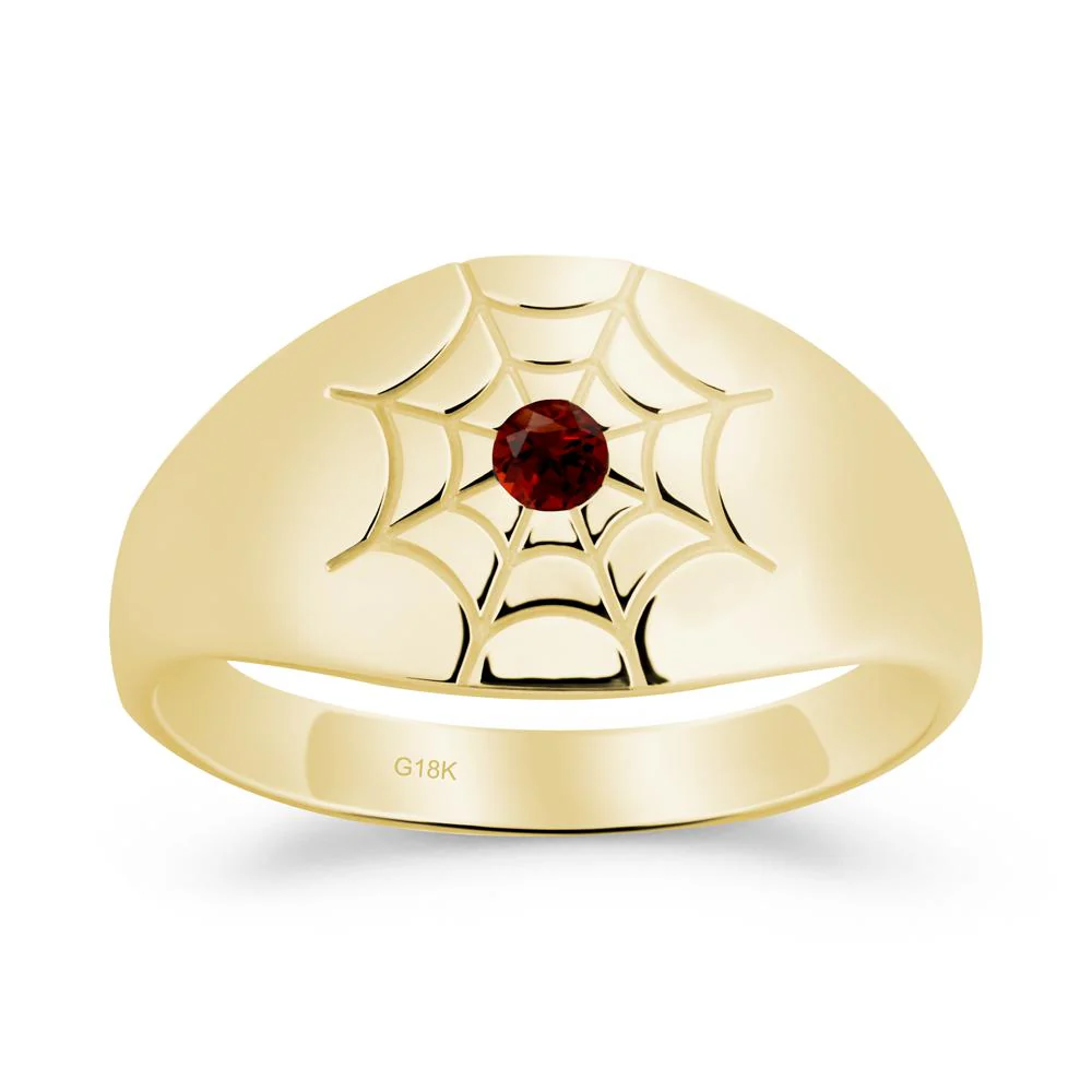 Spider Wed Inspired Garnet Ring - Image 7