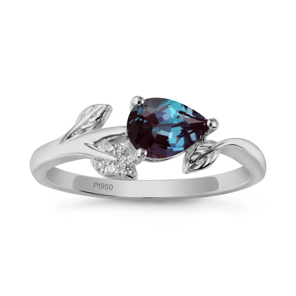 Sprouting Leaf Pear Alexandrite Ring - Image 8