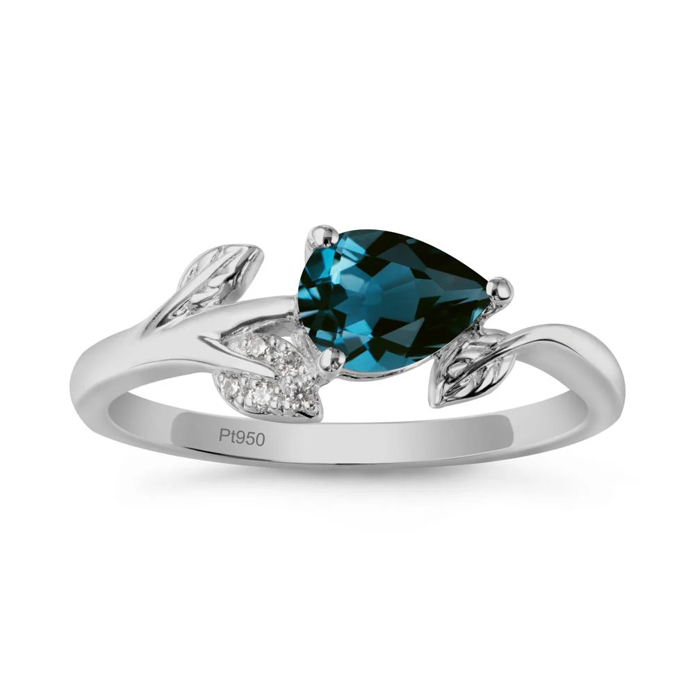 Sprouting Leaf Pear London Blue Topaz Ring - Image 9
