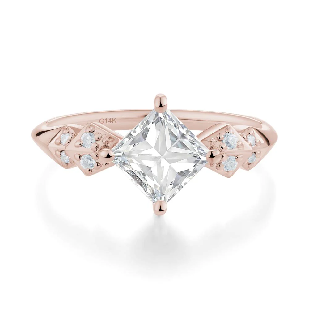 Square Moissanite Engagement Ring - Image 3