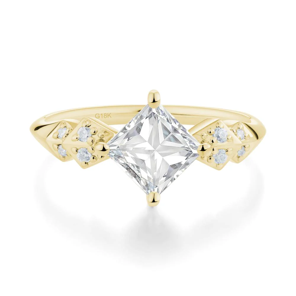 Square Moissanite Engagement Ring - Image 4