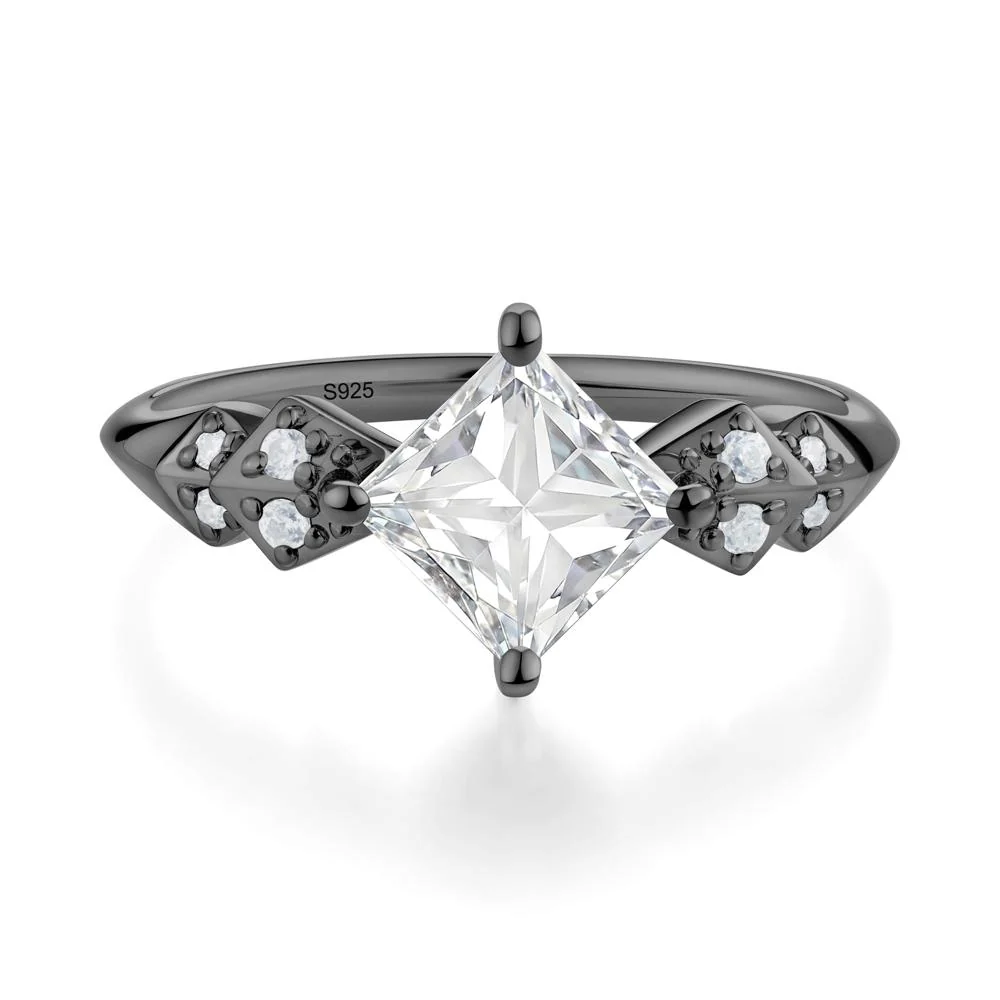 Square Moissanite Engagement Ring - Image 7