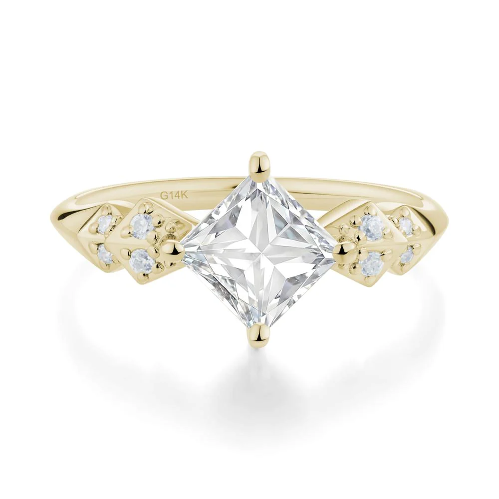 Square Moissanite Engagement Ring - Image 9