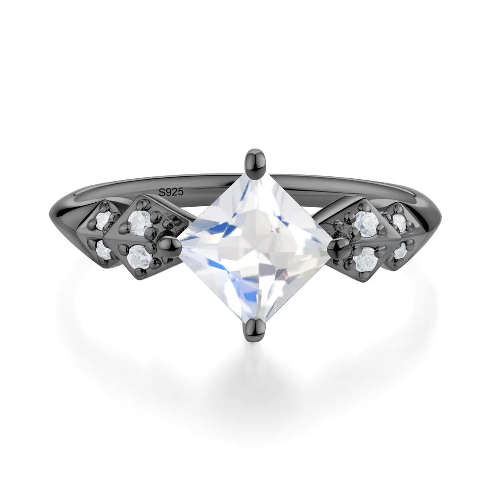 Square Moonstone Engagement Ring - Image 8