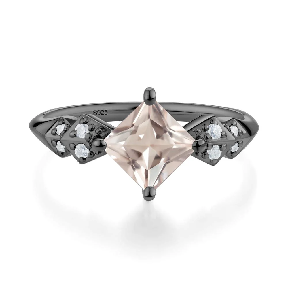 Square Morganite Engagement Ring - Image 6