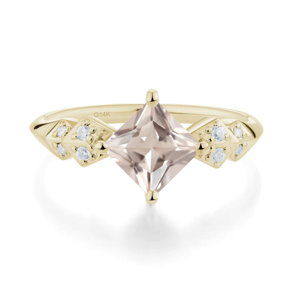 Square Morganite Engagement Ring - Image 9