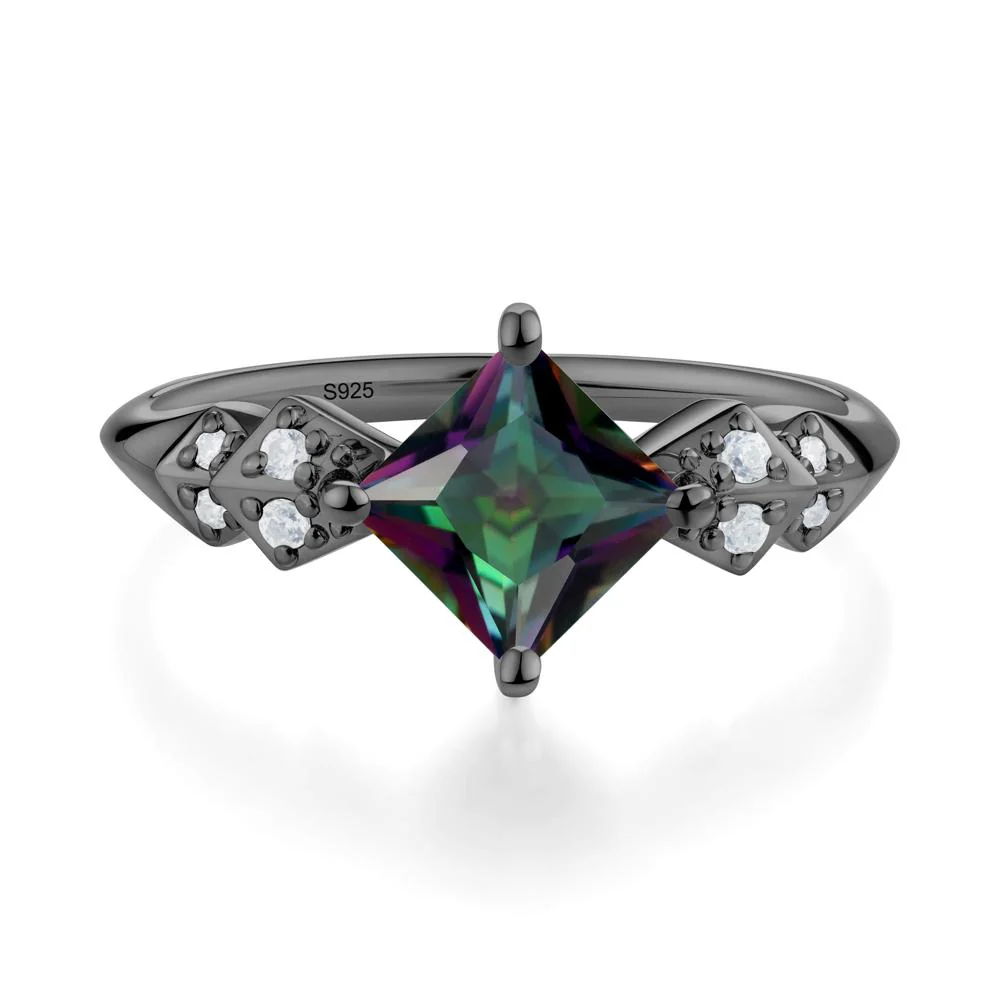 Square Mystic Topaz Engagement Ring - Image 3