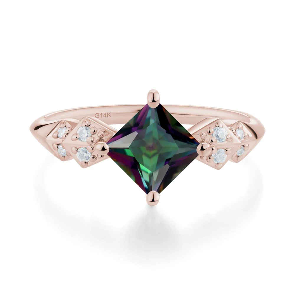 Square Mystic Topaz Engagement Ring - Image 4